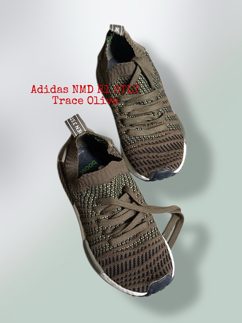 ADIDAS Trace Olive Knit Slip-On Sneakers